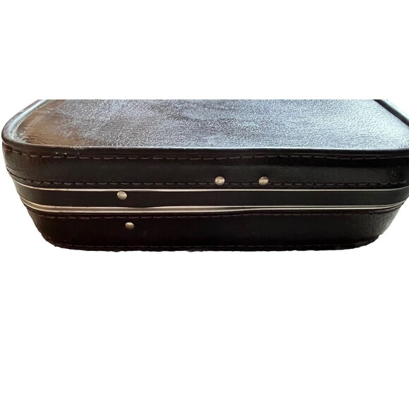 WALLSTREETER Earhart Briefcase Vintage Hard Case Faux Leather Brown Made in USA - Picture 8 of 12